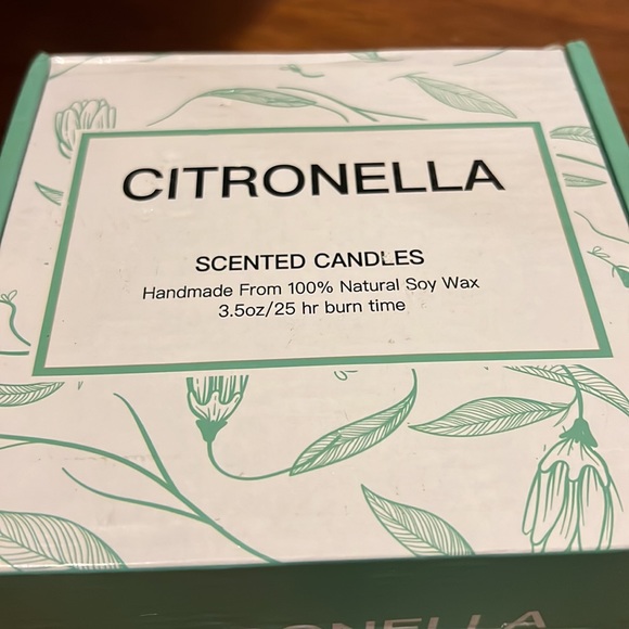 Citronella 4pk 3.50z Natural Soy Wax Candels. - Picture 3 of 5